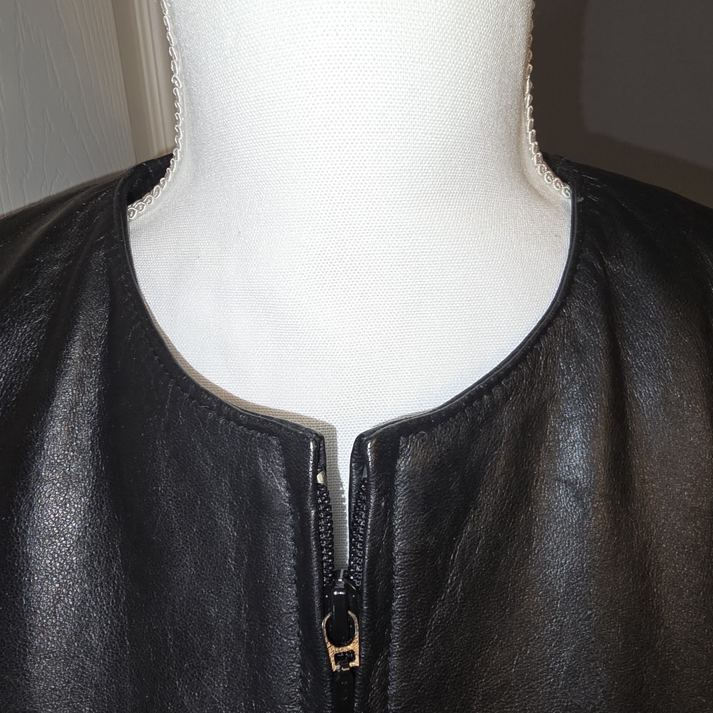 Classic Black Leather Jacket - Picture 7 of 11